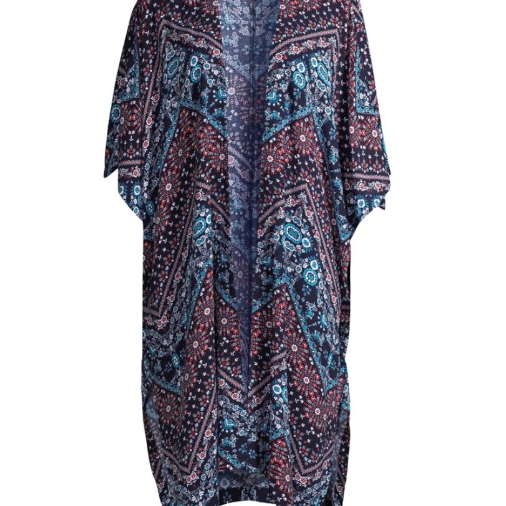 Scoop Printed Kimono Cardigan